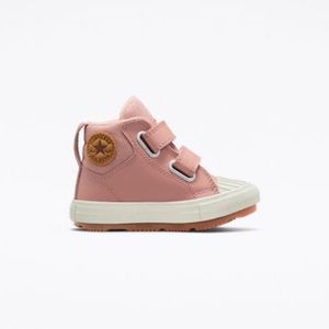 Pink high top converse